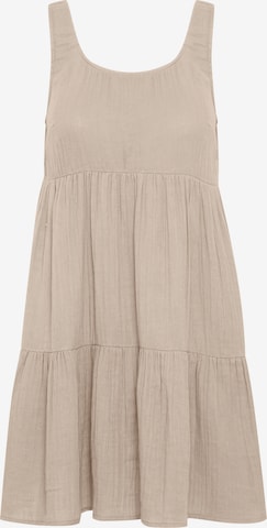 ICHI Summer Dress 'IAFOXA' in Beige: front