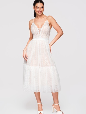 Ombre Dress in White: front