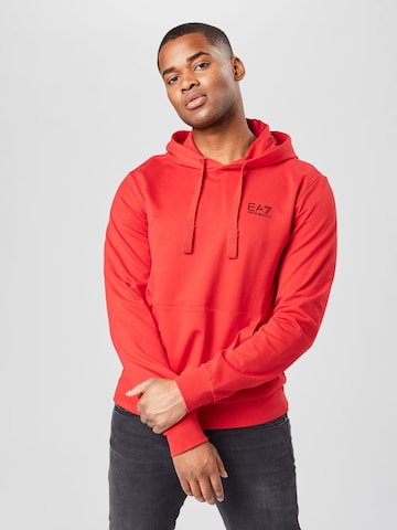 EA7 Emporio Armani Sweatshirt 'Felpa' in Red: front