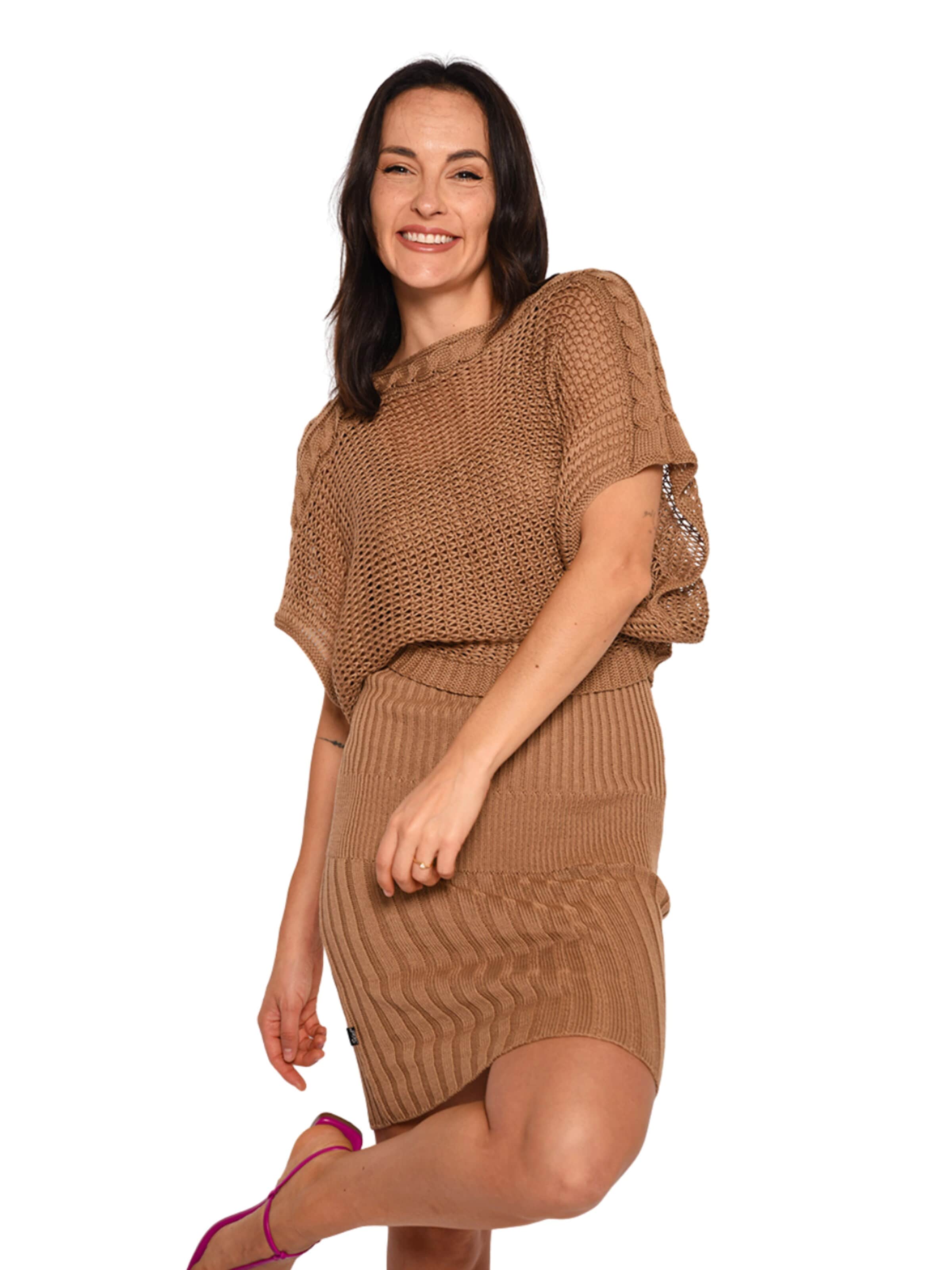 Süel knitwear - Top de punto 'Birthday' en marrón