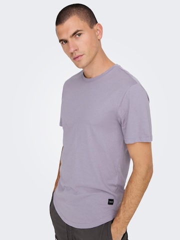 purpurinė Only & Sons Standartinis modelis Marškinėliai 'Matt'