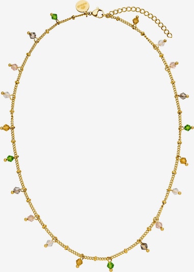 PURELEI Kette 'Boho' in gelb / gold / grün / weiß, Produktansicht