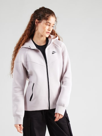 Nike SportswearSportska jakna 'Tech Fleece' - ljubičasta boja: prednji dio