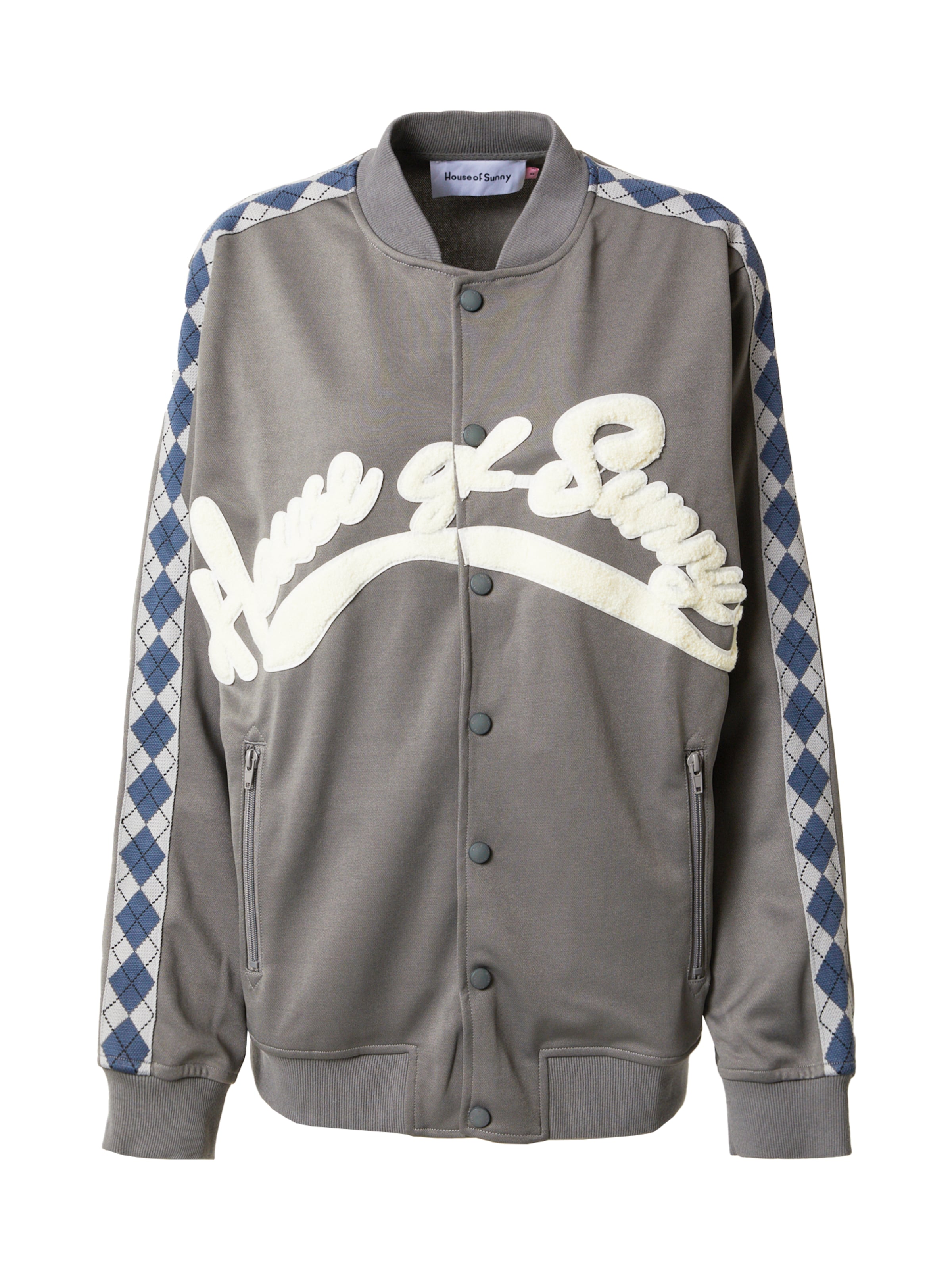 Veste de survêtement 'THE DIAMOND' House of Sunny en gris : devant