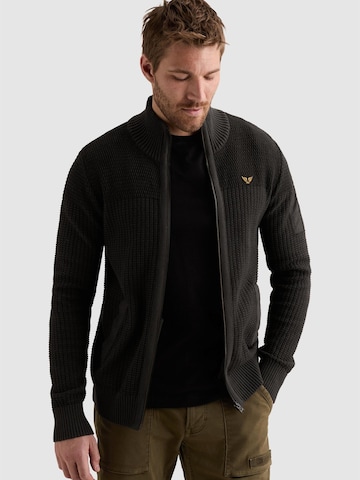 Vestes en maille 'Cardigan with zipper closure and flight pocket' PME Legend en gris : devant