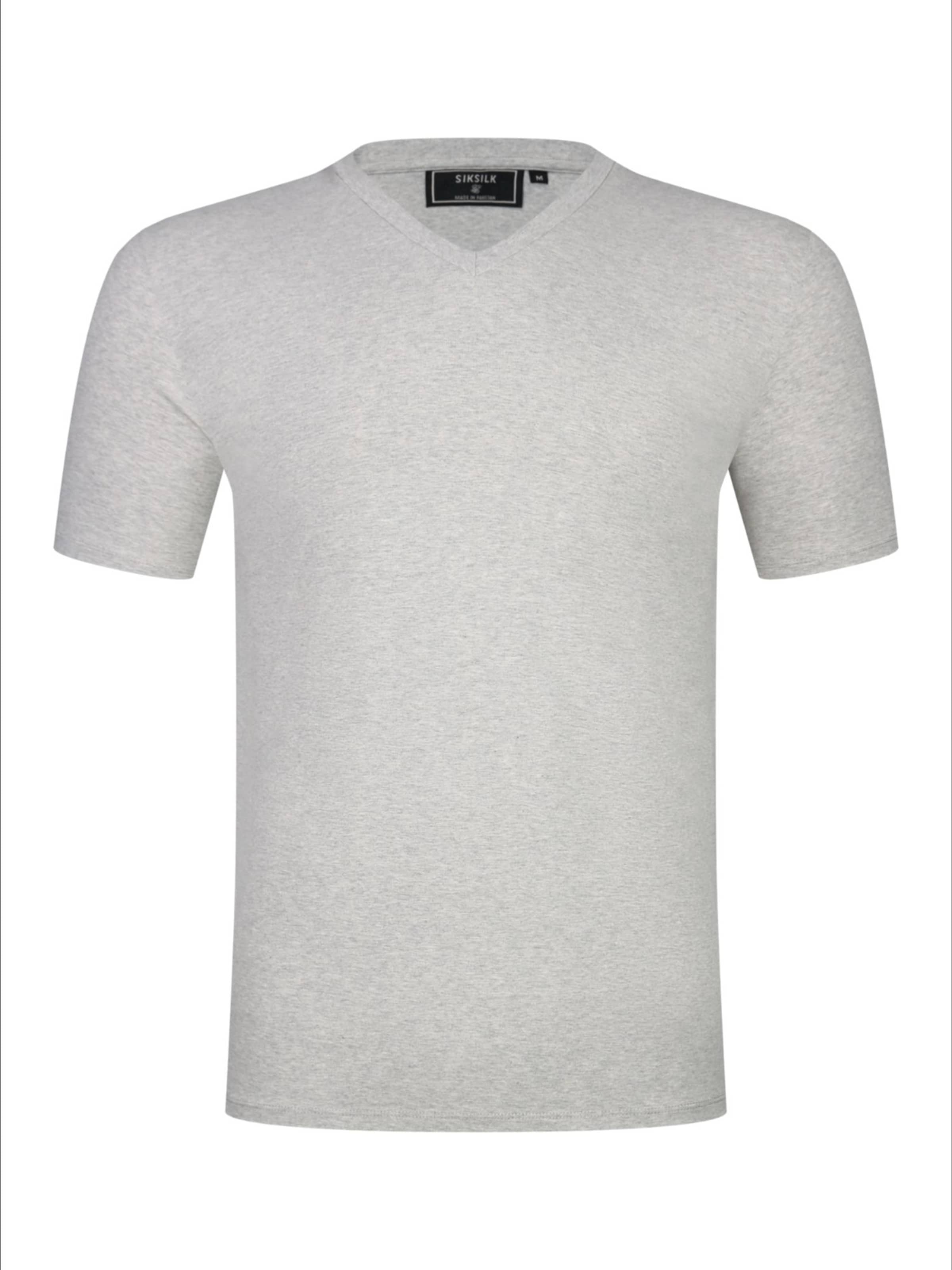 Maglietta di SikSilk in grigio: frontale
