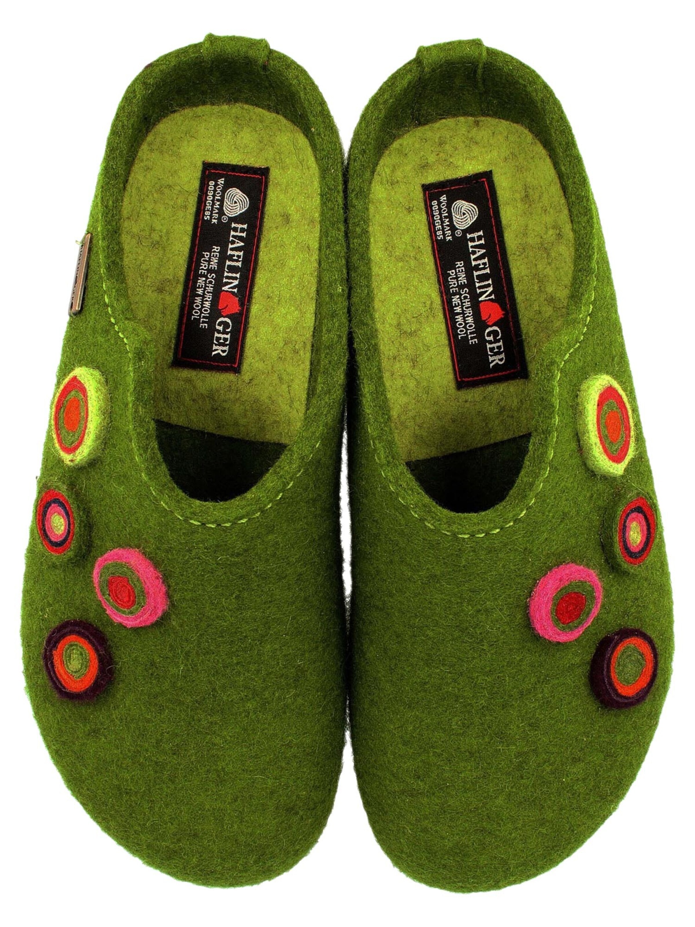 HAFLINGER Clogs 'Grizzly Kanon' in Groen