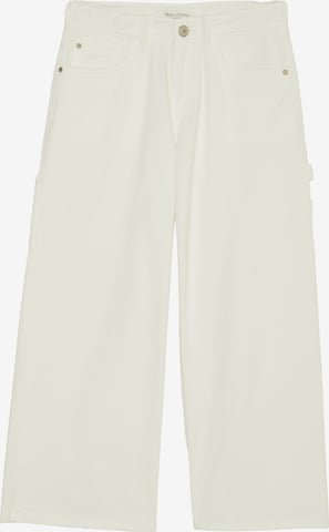 Marc O'Polo Wide leg Jeans in Wit: voorkant