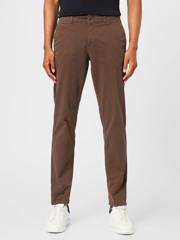 JACK & JONES Tapered Παντελόνι τσίνο 'STACE HARLOW' σε καφέ: μπροστά