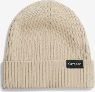 Calvin Klein Muts in Beige: voorkant