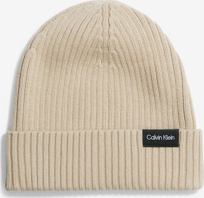 Calvin Klein Cepure, krāsa - bēšs / melns / balts, Preces skats