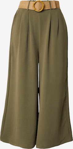 žalia Hailys Plačios klešnės Klostuotos kelnės 'Li44ora': priekis
