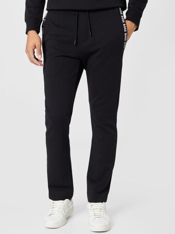 BOSS Green Regular Pants 'Hadeos' in Black: front