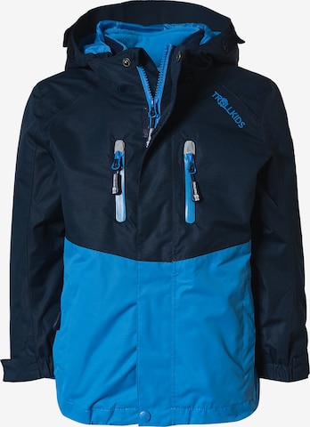 TROLLKIDSOutdoor jakna 'BRYGGEN' - plava boja: prednji dio