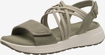 Sandales Tamaris en vert : devant