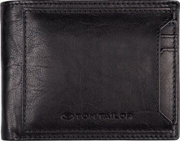 TOM TAILOR Wallet in Black: front