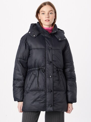 Abercrombie & Fitch Wintermantel 'POLY' in Blauw: voorkant