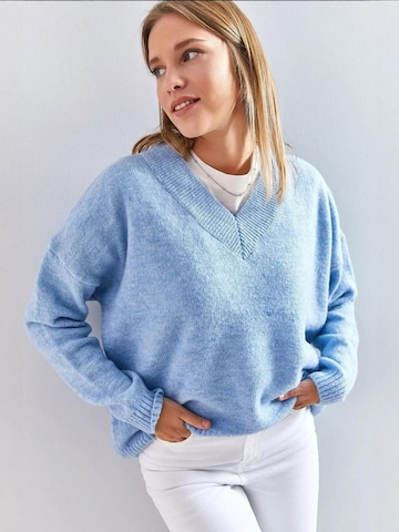 Bianco Lucci Kampsun 'Pullover', värv sinine: eest vaates