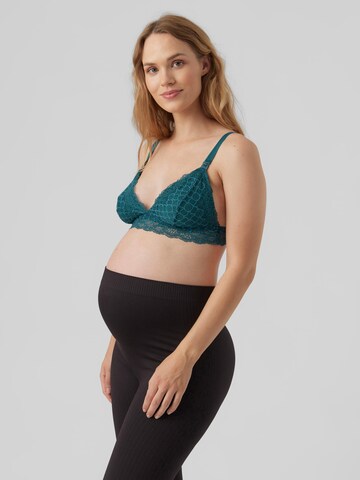 MAMALICIOUS Triangle Nursing Bra 'Sidsel' in Green: front