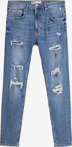 Bershka Skinny Jeans in Blue: front