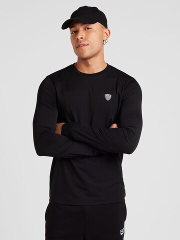T-Shirt EA7 Emporio Armani en noir : devant