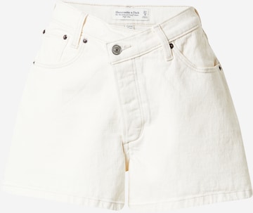 Abercrombie & Fitch Regular Jeans in Wit: voorkant