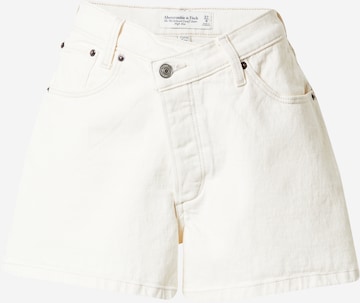 Abercrombie & Fitch - Regular Calças de ganga em branco: frente