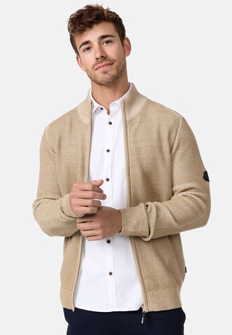 INDICODE JEANS Knit cardigan 'Layton' in Beige