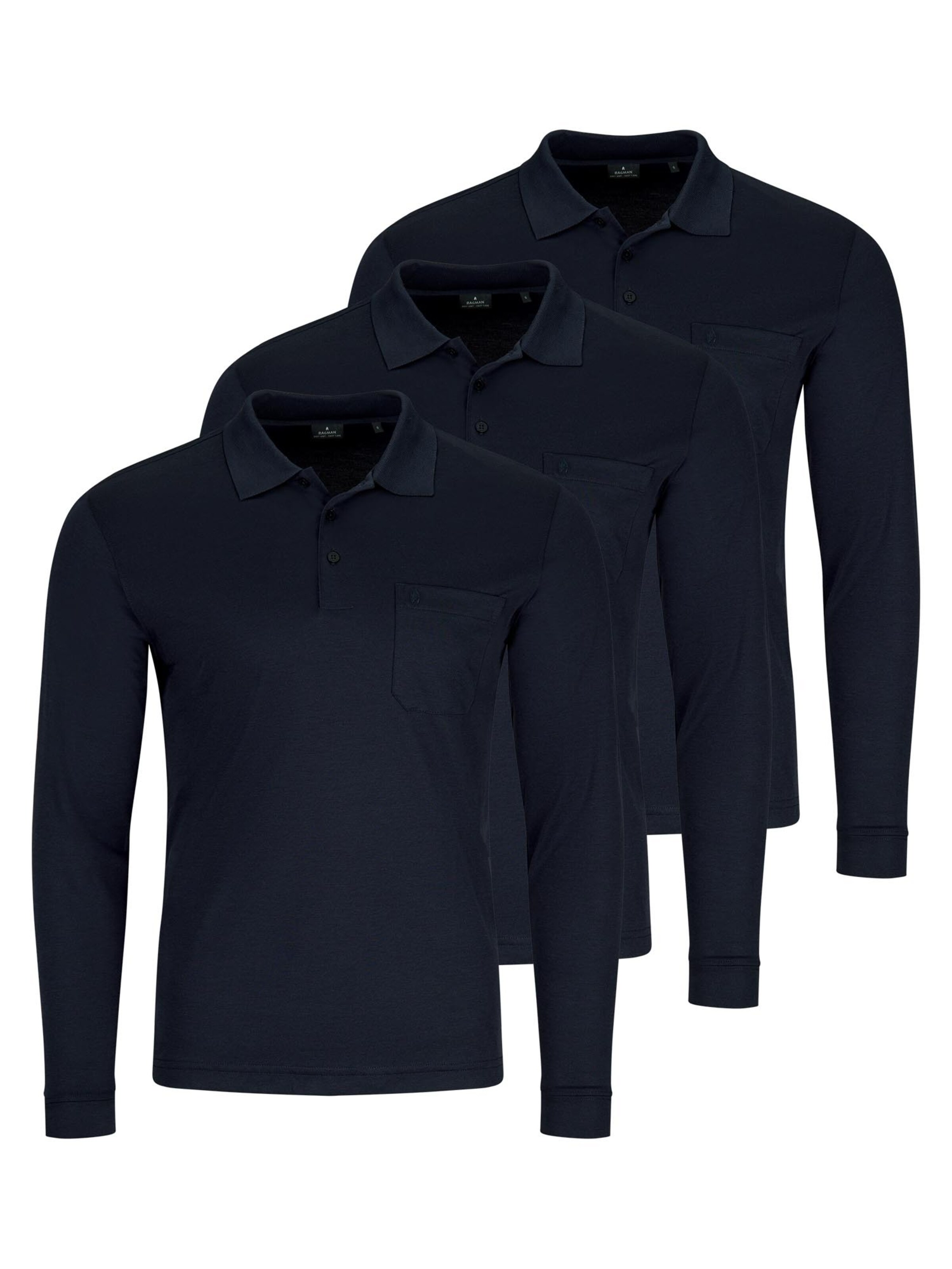 Ragman Shirt 'Basic' in Dark blue, Item view