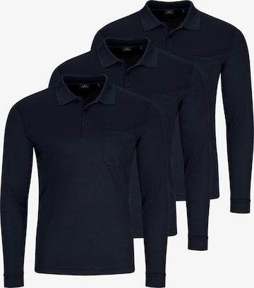 Ragman Shirt 'Basic' in Blauw: voorkant
