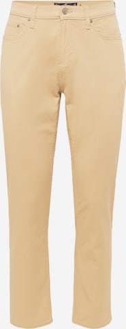 HOLLISTER Regular Trousers in Brown: front