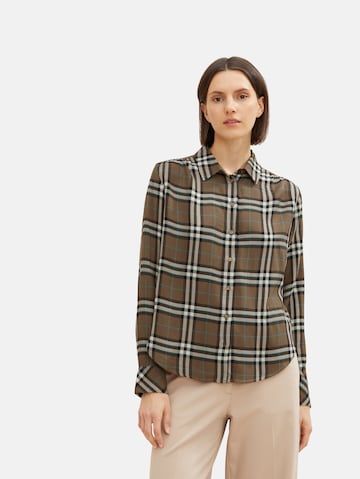 TOM TAILOR Blouse in Brown: front