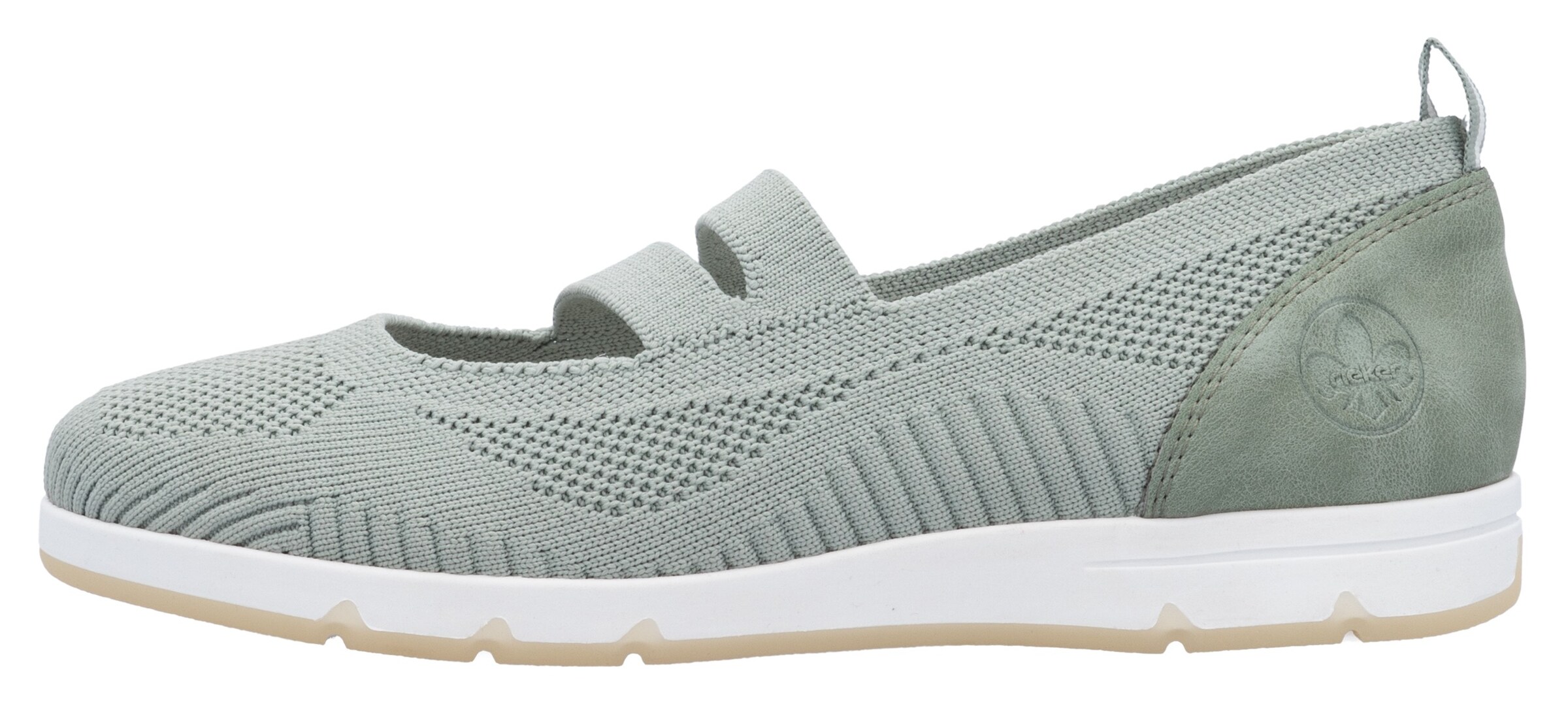 Rieker Ballet Flats with Strap in Green