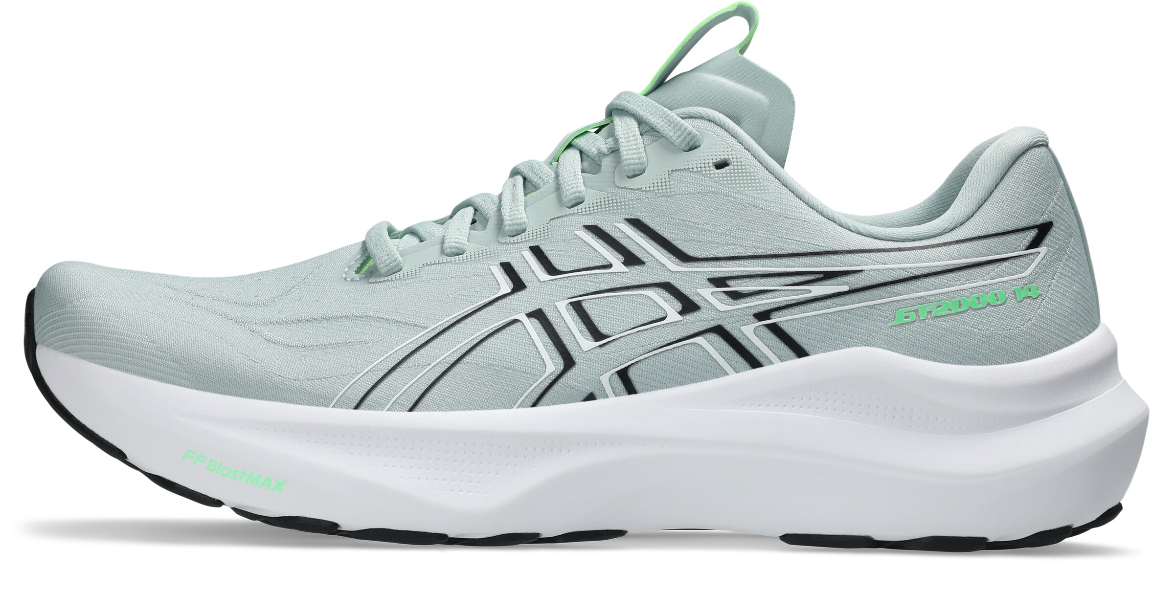 Scarpa da corsa 'GT-2000 14' di ASICS in verde: frontale