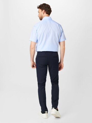 BOSS - Slimfit Calças chino 'Kaito' em azul