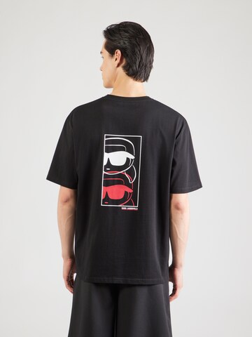 Karl Lagerfeld - Camiseta 'Ikon Fusion' en negro: frente