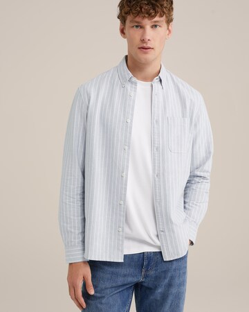 Coupe regular Chemise WE Fashion en bleu : devant