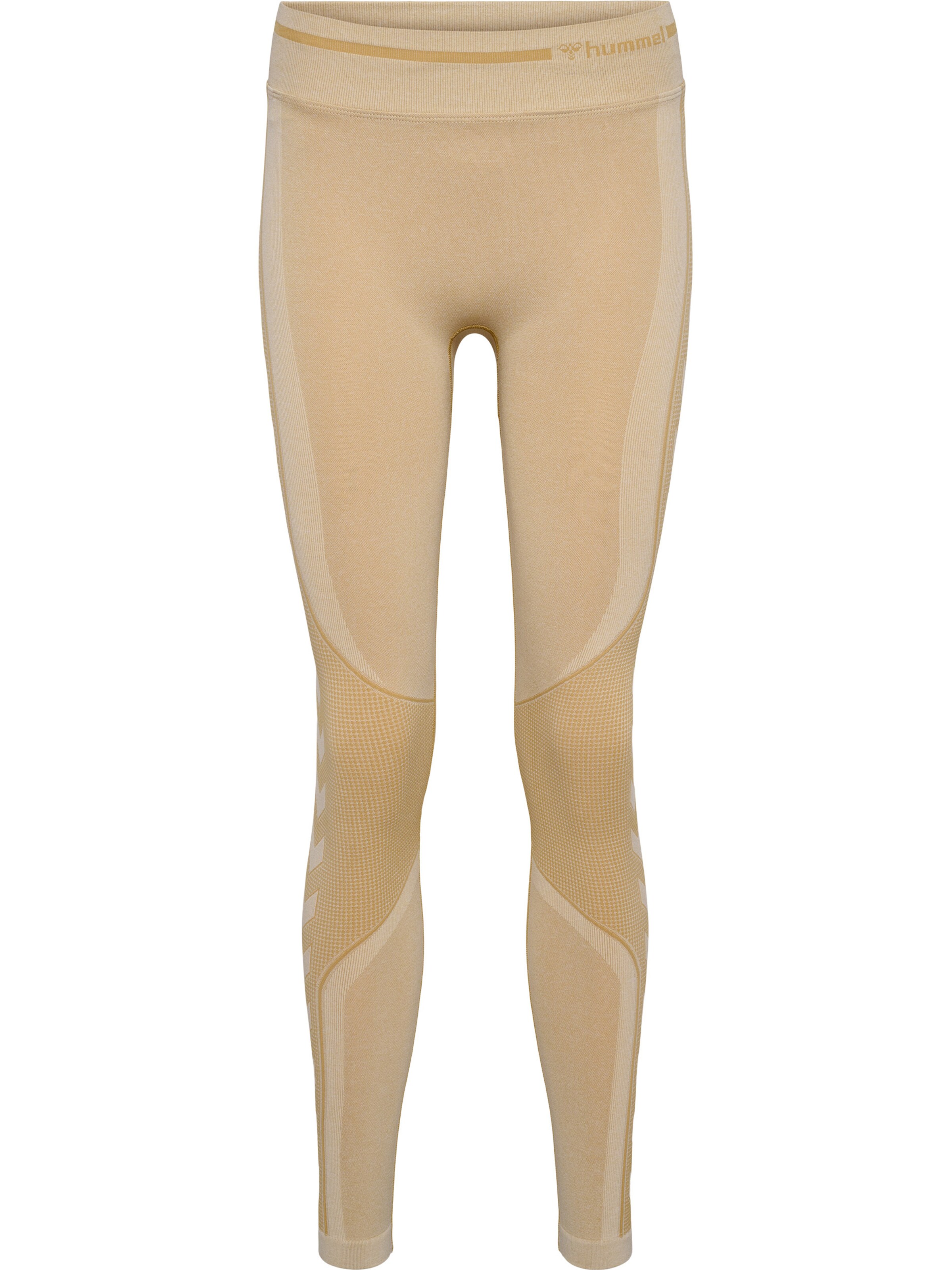 Hummel Skinny Sporthose in Beige: Vorderseite