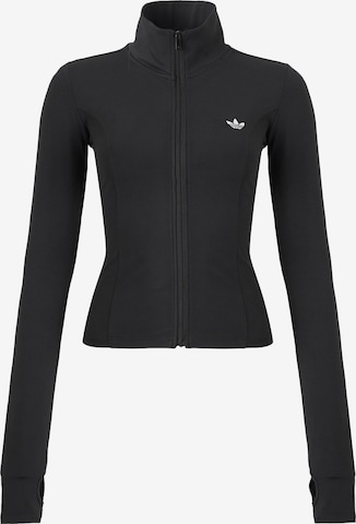 ADIDAS ORIGINALS Πλεκτή ζακέτα 'ESS' σε μαύρο: μπροστά