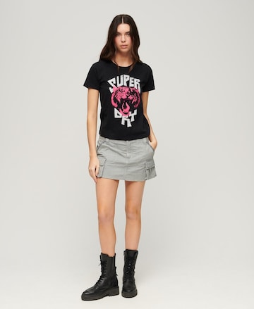 Superdry Póló 'Lo-fi Rock' - fekete