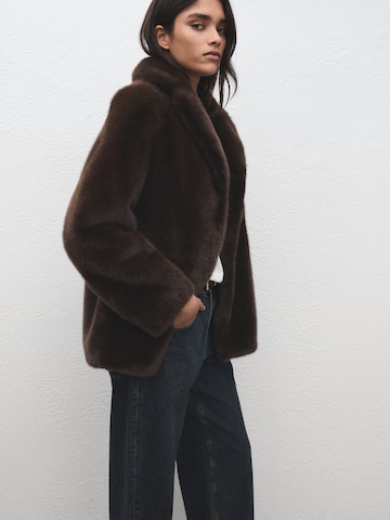 MANGO Prehodna jakna | rjava barva: sprednja stran