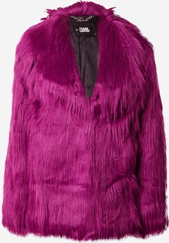 Karl Lagerfeld Χειμερινό μπουφάν σε ροζ: μπροστά