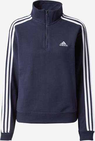 ADIDAS SPORTSWEAR Sport sweatshirt 'Essentials 3-Stripes ' i blå: framsida