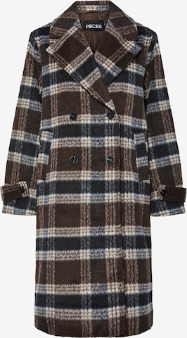 Palton de primăvară-toamnă 'PCMARBLE' de la PIECES pe maro: față