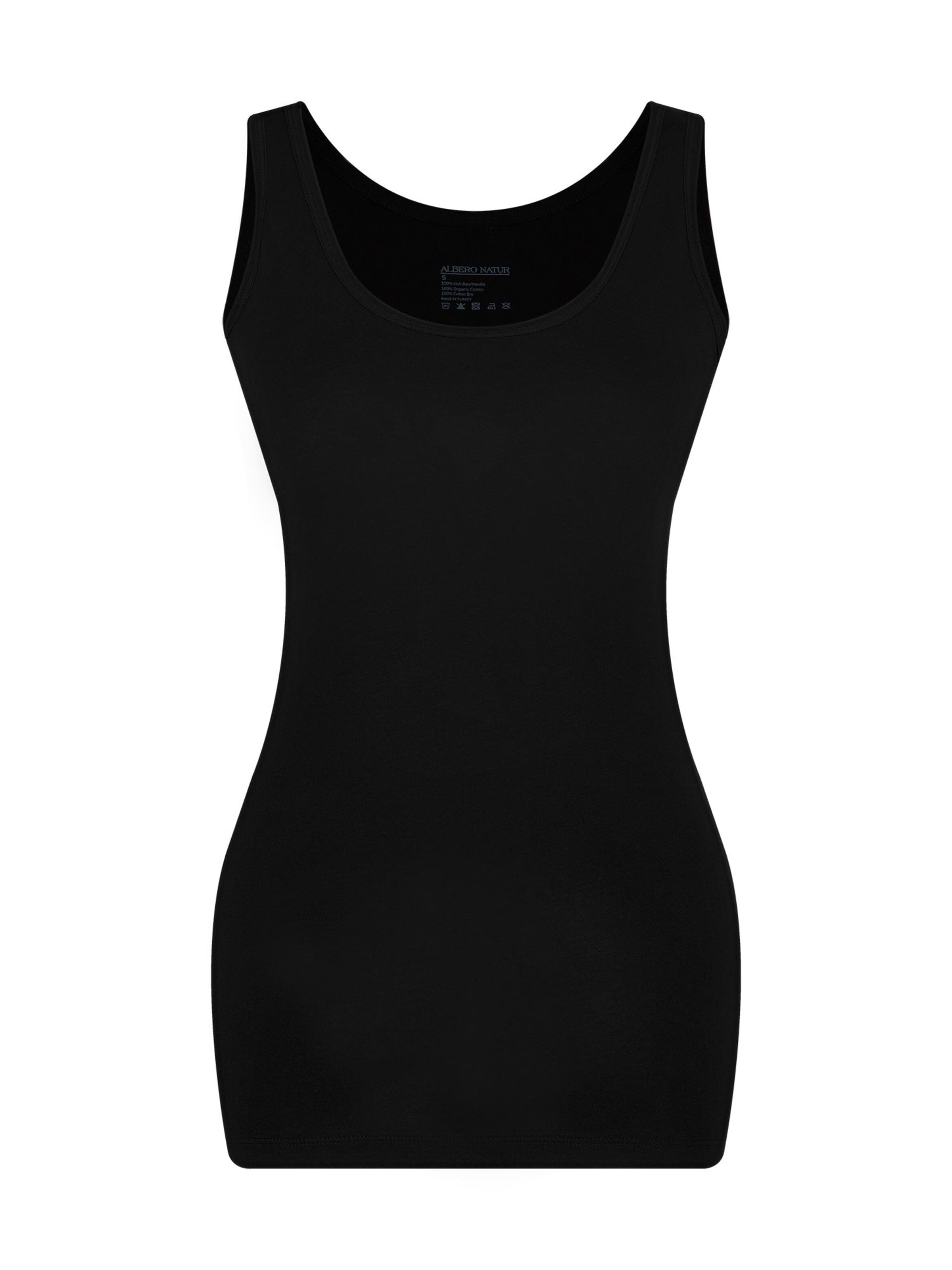 Albero Natur Top 'Damen Tanktop aus Bio-Baumwolle' in Black: front