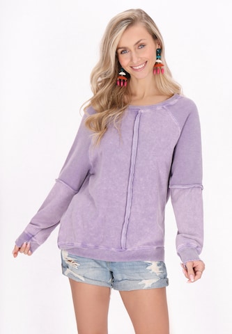 IZIA Sweatshirt in Lila: voorkant