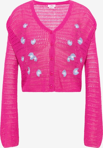 MYMO Knit cardigan in Pink: front