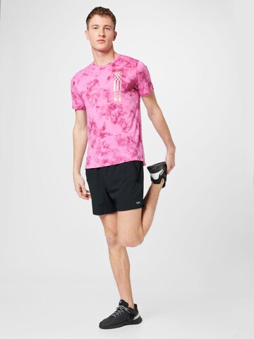 T-Shirt fonctionnel 'RUN ANYWHERE' UNDER ARMOUR en rose