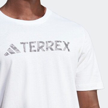 ADIDAS TERREX Функциональная футболка 'Classic Logo' в Белый