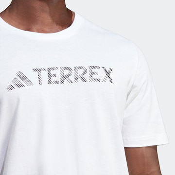 T-Shirt fonctionnel 'Classic Logo' ADIDAS TERREX en blanc